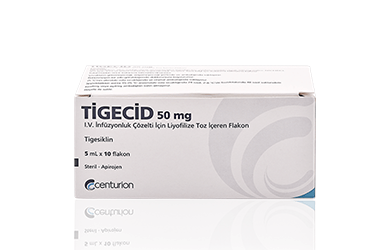 TIGECID 50 MG IV INFUZYON COZ. ICIN LIYOFILIZE TOZ ICEREN 10 FLAKON